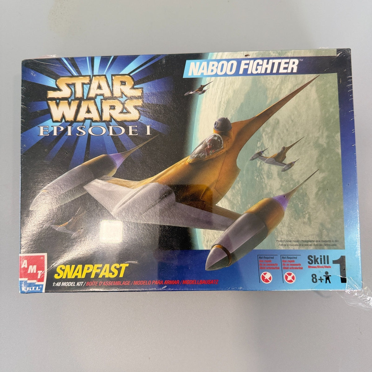 AMT ERTL 30117 Star Wars Episode I Naboo Fighter 1:48 Scale SnapFast Model Kit