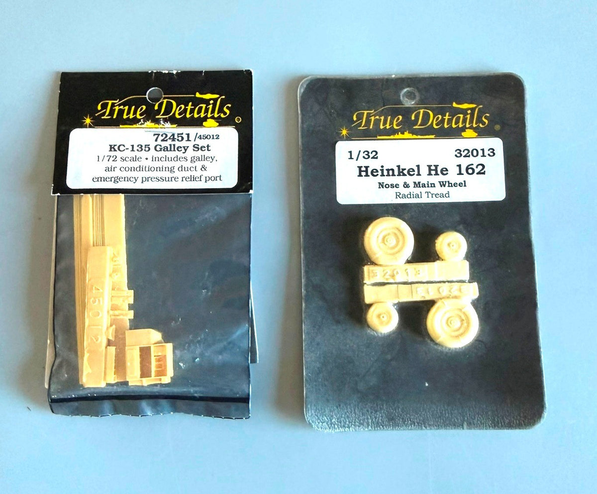 True Details KC-135 Galley Set 1/72 #72451 & Heinkel He 162 Wheels 1/32 #32013