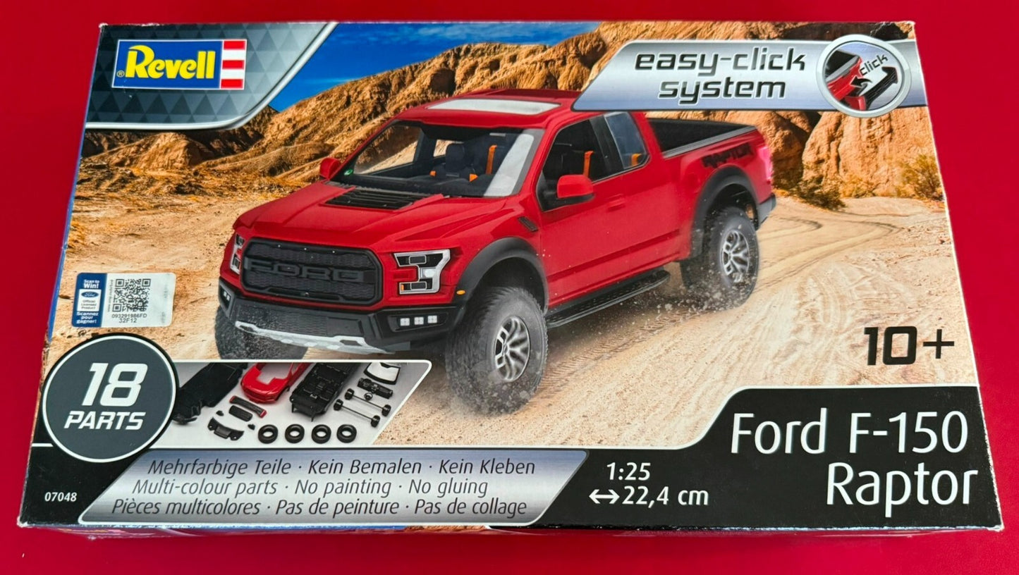 REVELL. FORD F-150 RAPTOR. 1/25 SCALE. No. 07048