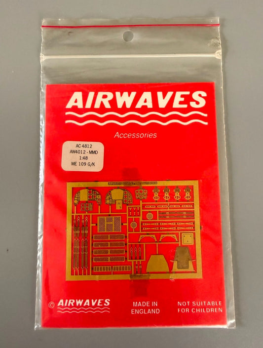 Airwaves 1/48 Messerschmitt Me 109G/K Photo Etch Accessories Set AC4812.
