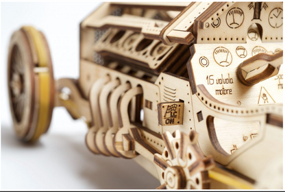 UGears U-9 Grand Prix Car Wooden 3D Puzzle, Model 70044