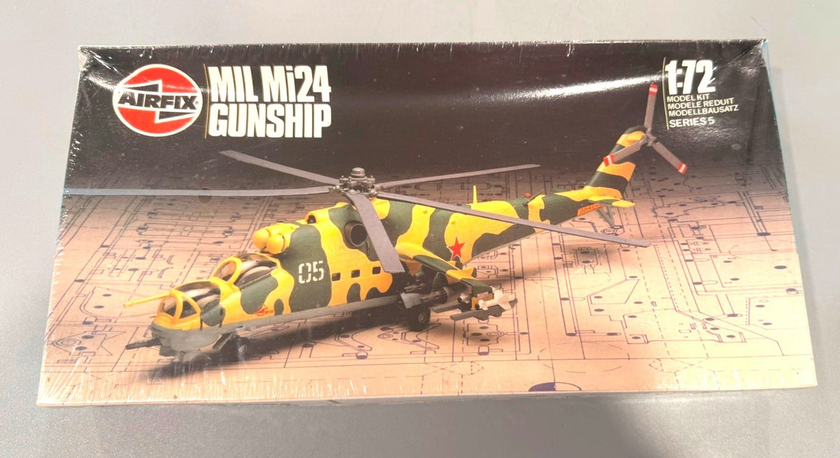 Airfix 1/72 Mil Mi-24 Hind Gunship Soviet Military Helicopter Model Kit 05017