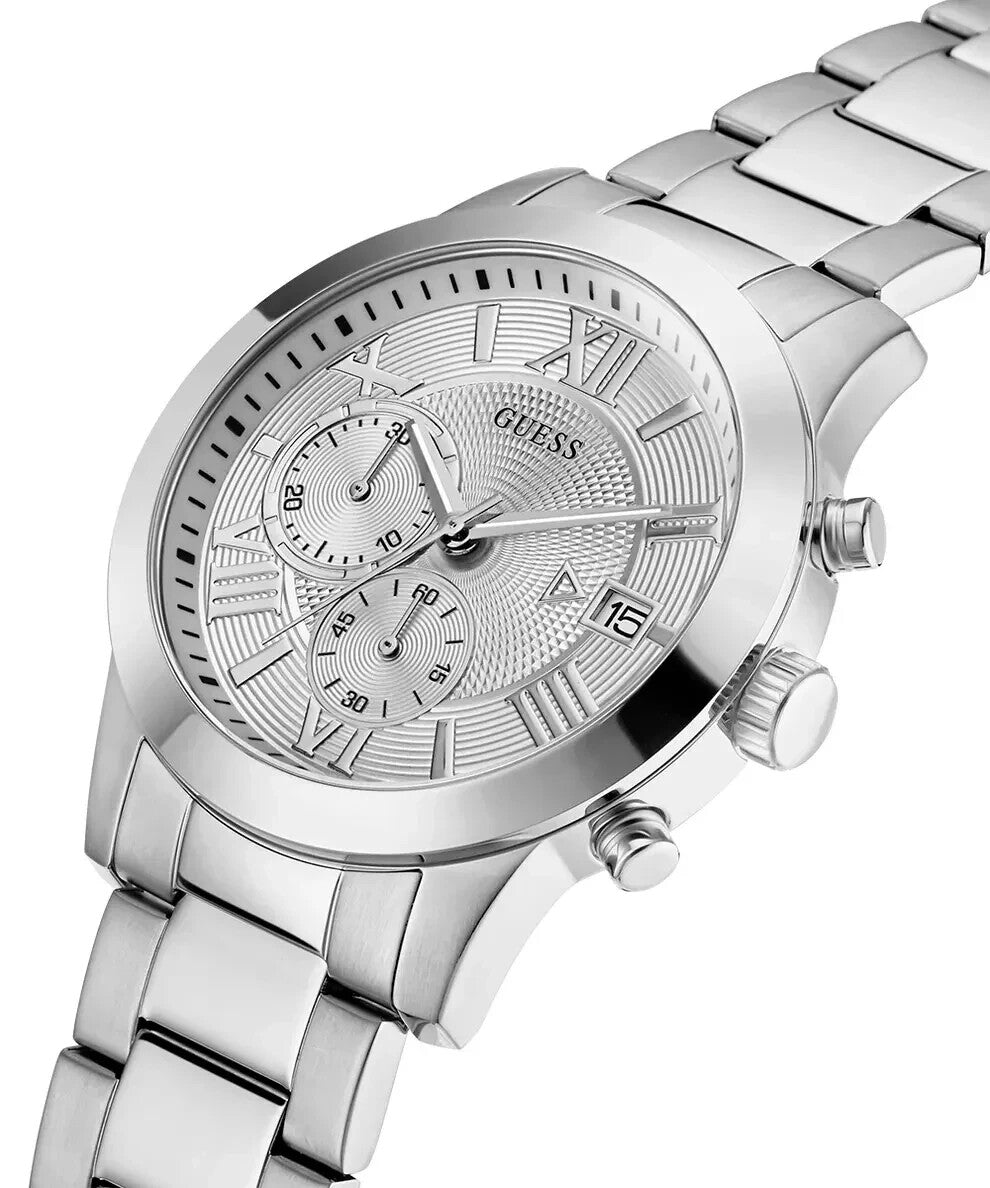 Guess Men's Classic Chronograph Silver Dial Watch - W0668G7