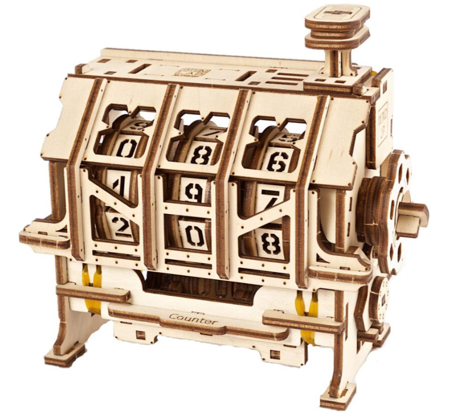 UGears STEM Lab Counter Wooden 3D Puzzle, Model 70130