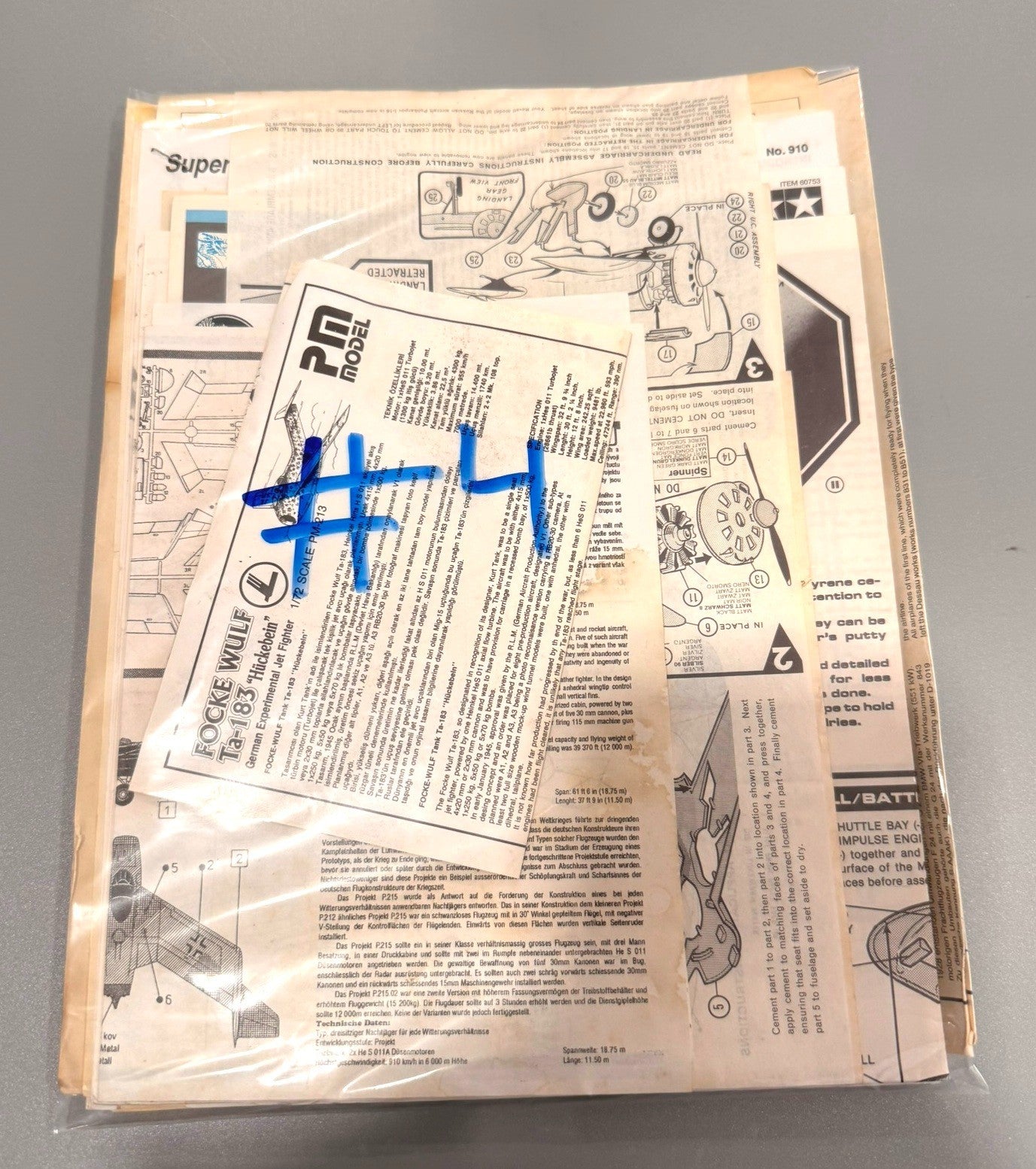 Vintage Plastic Model Kit Instructions Lot of 10 Assorted Original Sheets. #4
