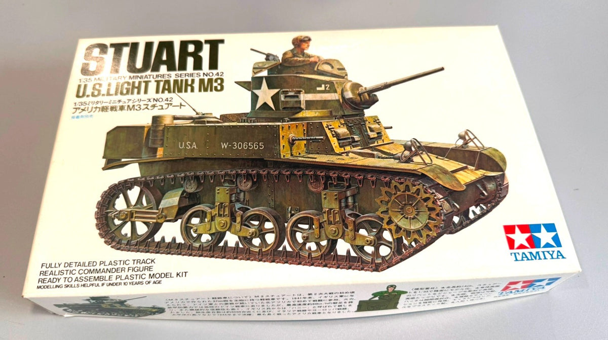 Tamiya U.S. Light Tank M3 Stuart Mk I 1/35 Military Miniatures Model Kit No. 42