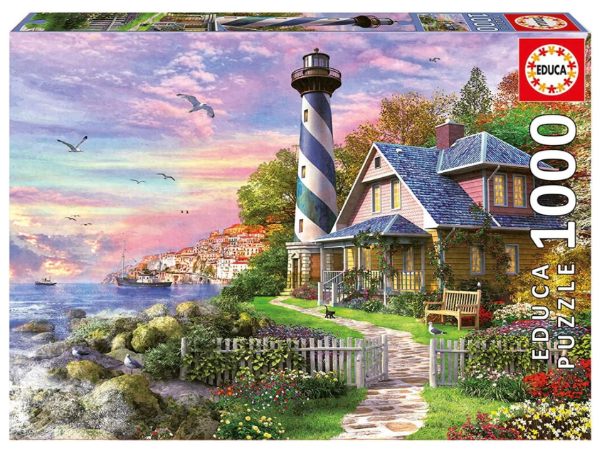 Educa Lighthouse in Rock Bay 1000 Piece Puzzle - 17740