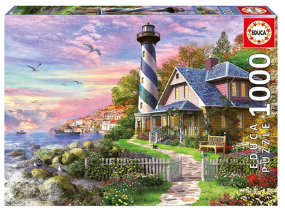 Educa Lighthouse in Rock Bay 1000 Piece Puzzle - 17740
