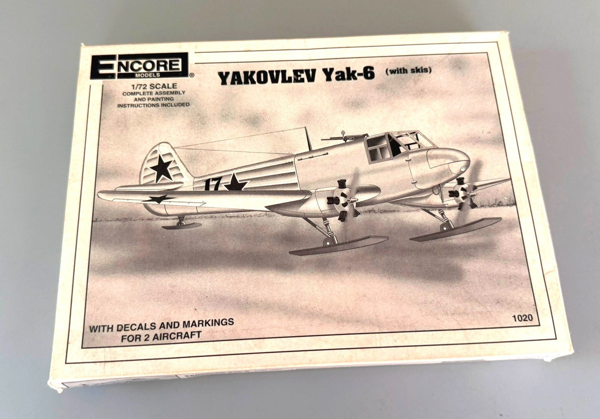Encore Models Yakovlev Yak-6 With Skis 1/72 Scale Model Kit 1020 WWII Aircraft