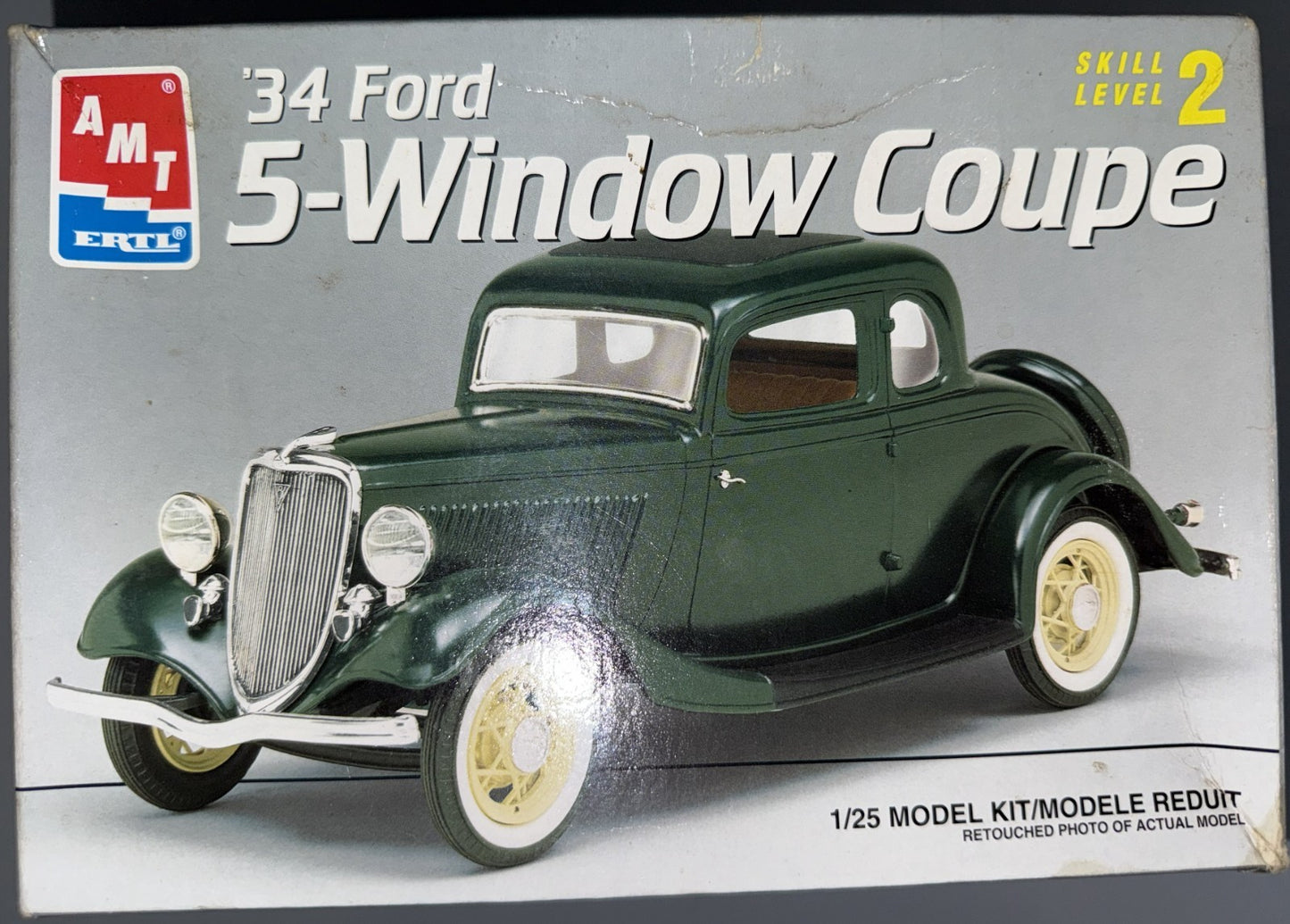 AMT Ertl 8214 1934 Ford 5 Window Coupe 1:25 Plastic Model Kit Open Box