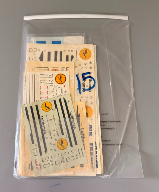 Vintage Plastic Model Kit Decal Sheets Lot of 10 Assorted. #15