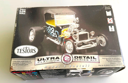 TESTORS. ULTRA PLATINUM DETAIL SERIES. MODEL T HOT ROD. 1/24 SCALE. METAL BODY