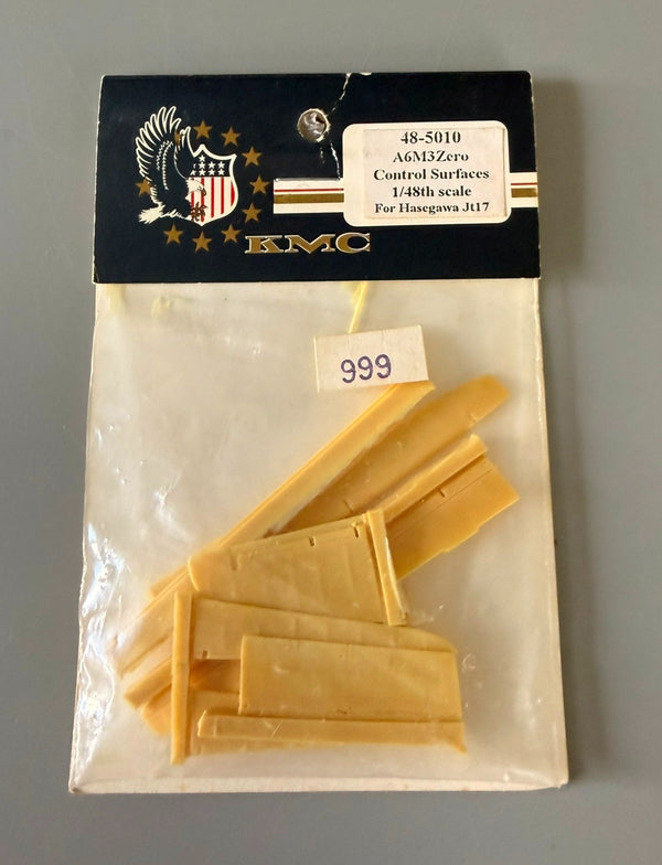 KMC 1/48 A6M3 Zero Control Surfaces Resin Set for Hasegawa JT7 48-5010