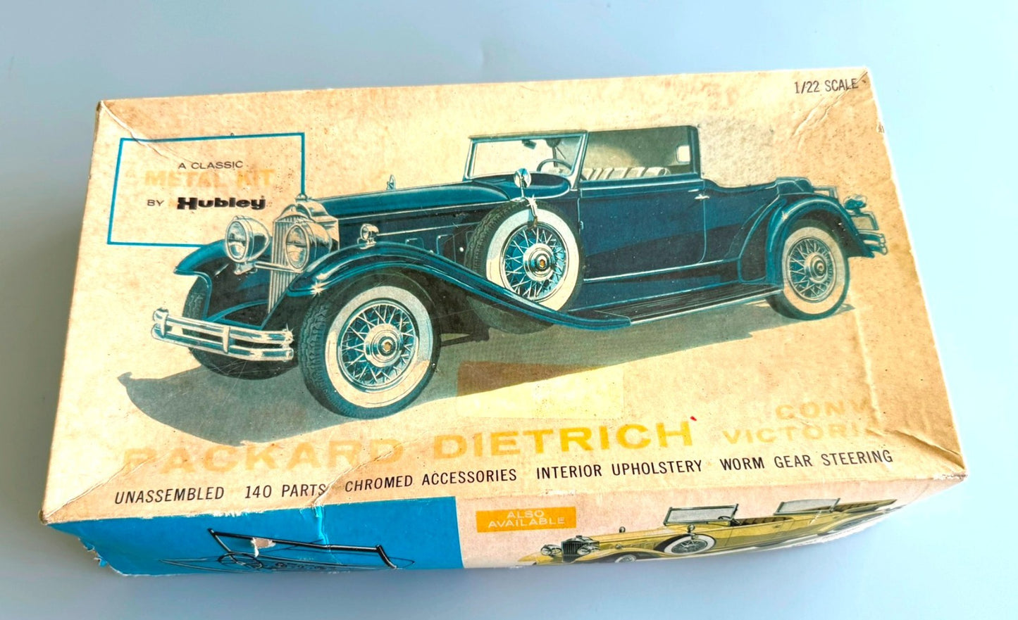 Hubley No 4863 Packard Dietrich Victoria 1/22 Scale Metal Model Kit Vintage