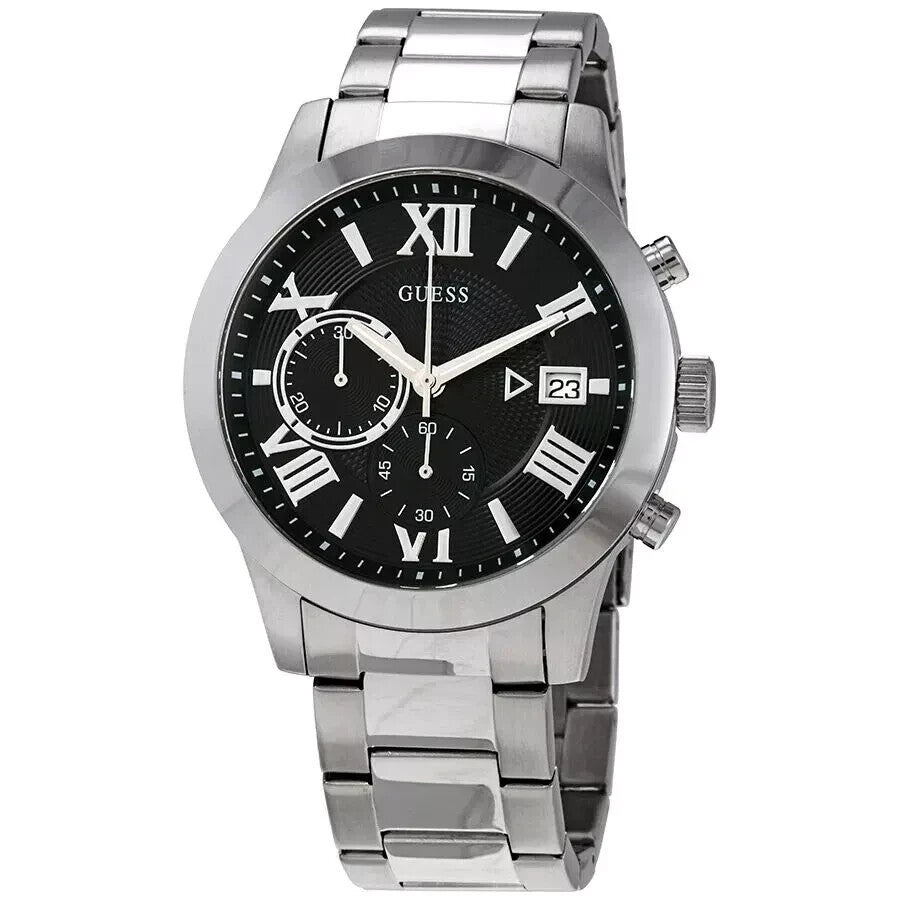 Guess Men's Classic Chronograph Black Dial Watch - W0668G3 NEW