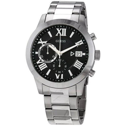 Guess Men's Classic Chronograph Black Dial Watch - W0668G3 NEW