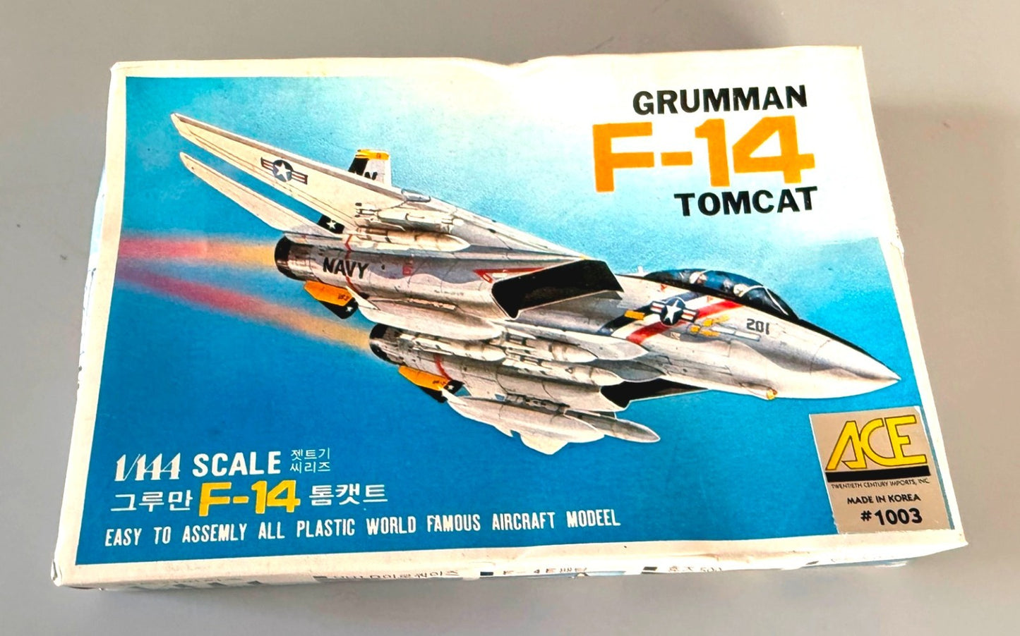 ACE Grumman F-14 Tomcat 1/144 Vintage Plastic Aircraft Model Kit