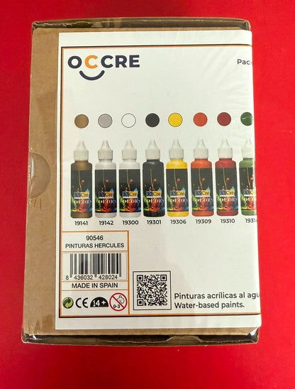 OCCRE. Hercules Tugboat Acrylic Paint Pack. (Set of 14 bottles)  REF:90546.