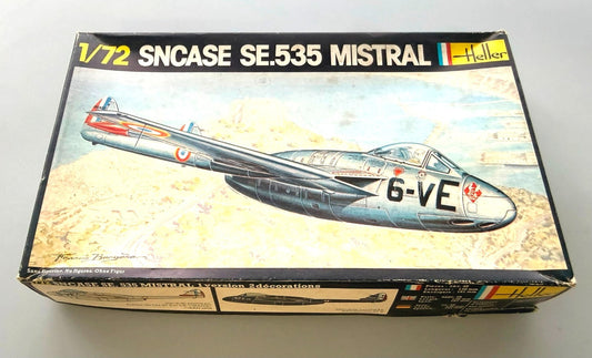 Heller SNCASE SE.535 Mistral No. 221 1/72 Scale Aircraft Model Kit Vintage