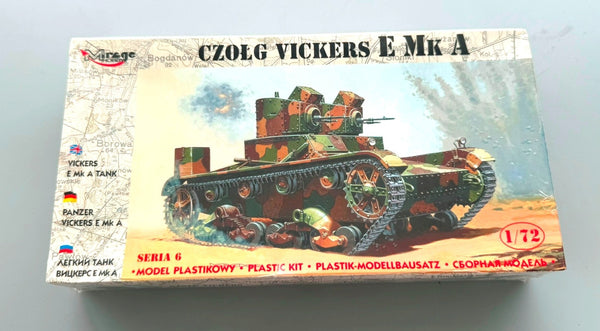 Mirage Hobby Vickers E Mk A Tank 1/72 Plastic Model Kit MG72603 Sealed
