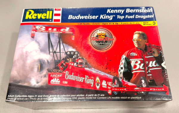 REVELL. KENNY BERNSTEIN BUDWEISER KING. TOP FUEL DRAGSTER.  1/25. ITEM 85-7694