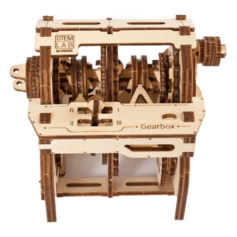 UGears STEM Lab Gearbox Wooden 3D Puzzle, Model 70131