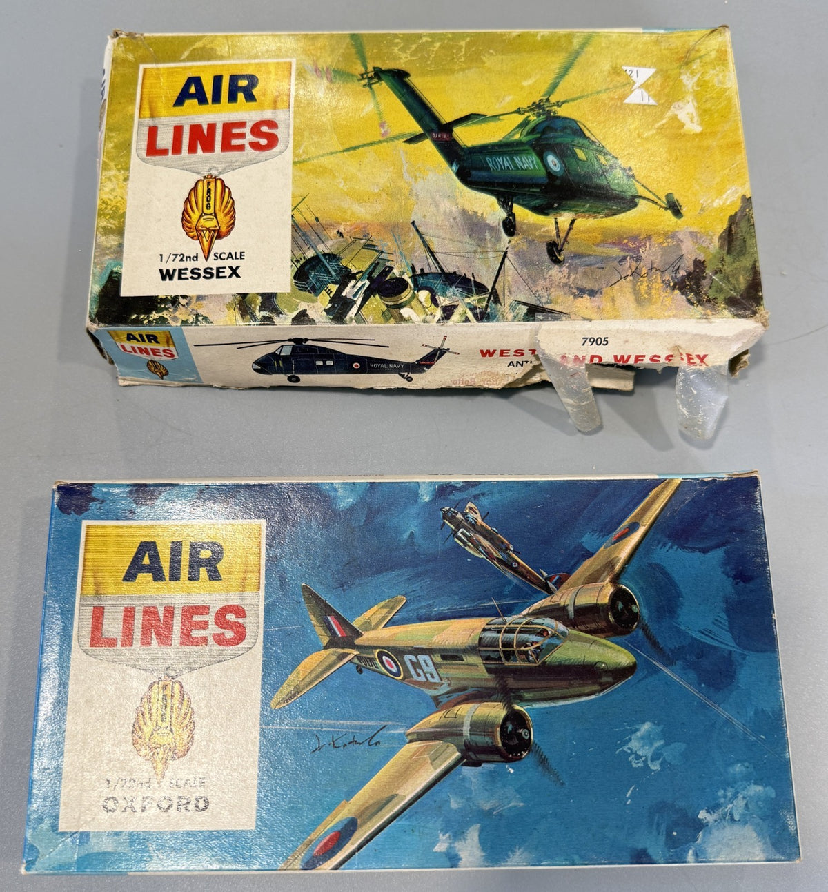 Air Lines 7905 Westland Wessex 7906 Airspeed Oxford 1:72 Scale Model Kit Lot
