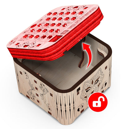 Mr.Playwood Casket Secret of Tiger Mechanical Wooden Model