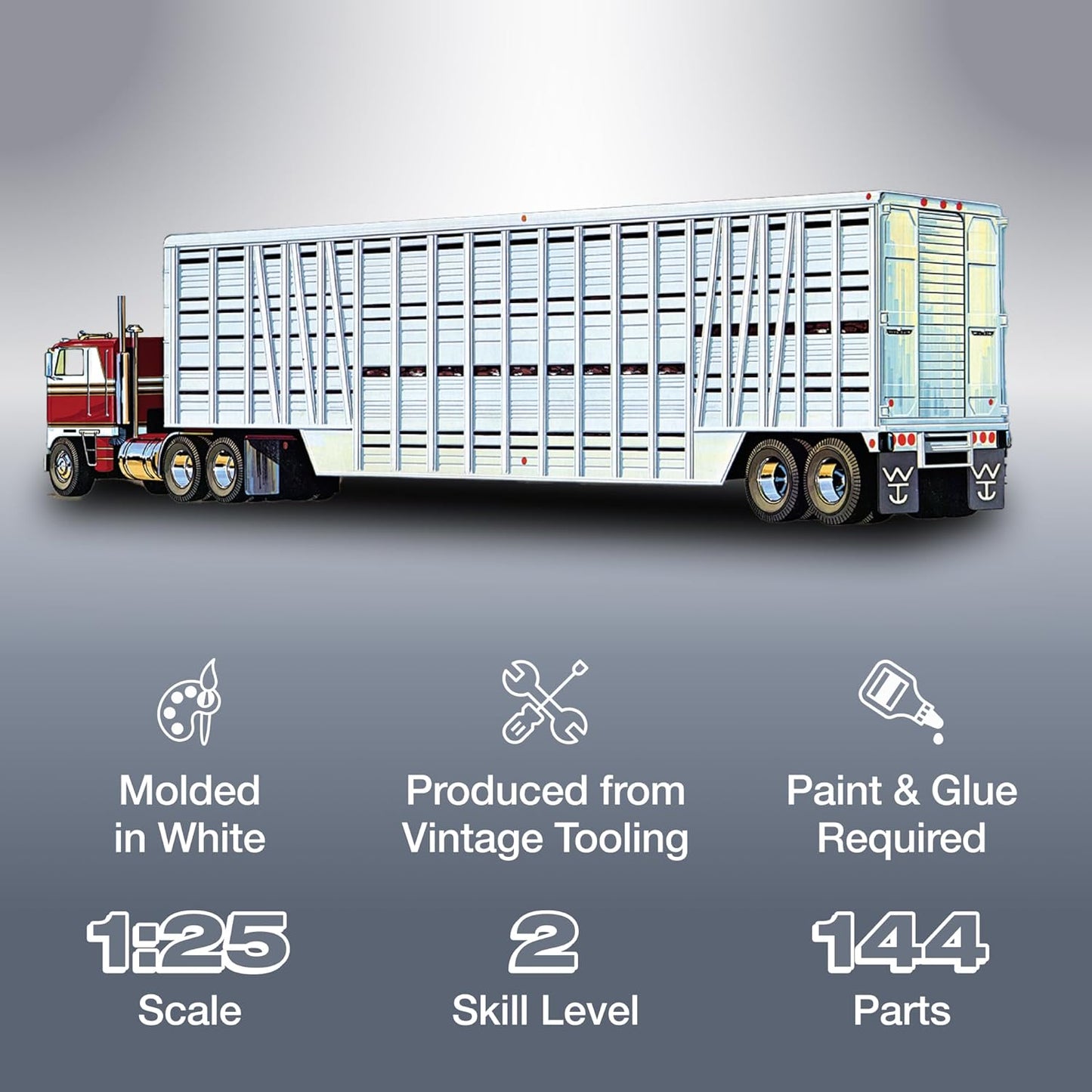 AMT Wilson Livestock Van Model Kit, 1:25 Scale