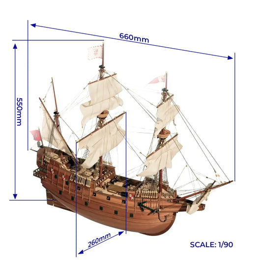 Occre San Martin Wooden Ship Model Kit, 1:90 Scale (1580)