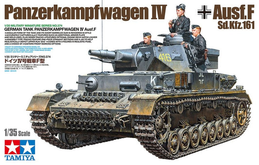 Tamiya German Medium Tank Pz.Kpfw.IV Ausf.F2 Plastic Model Kit 1:35 Scale