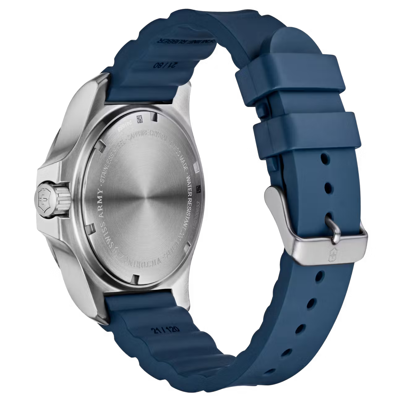 Victorinox Swiss Army INOX Blue Dial Blue Rubber Men's Watch 241688.1