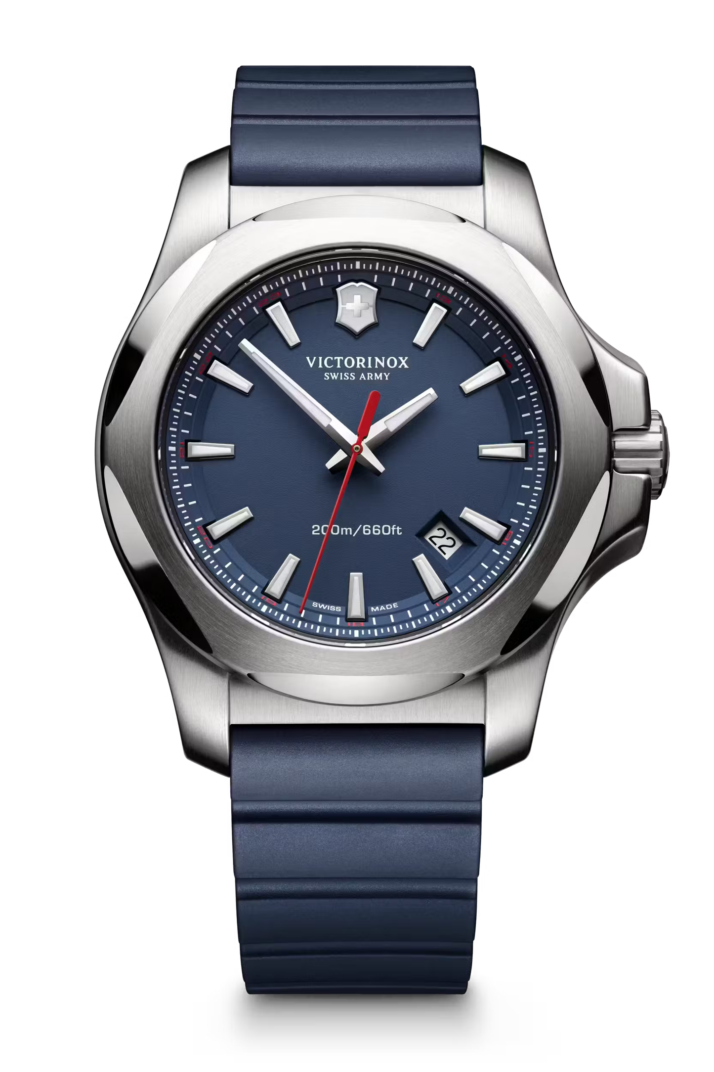 Victorinox Swiss Army INOX Blue Dial Blue Rubber Men's Watch 241688.1