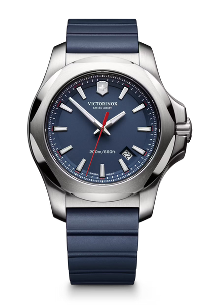 Victorinox Swiss Army INOX Blue Dial Blue Rubber Men's Watch 241688.1
