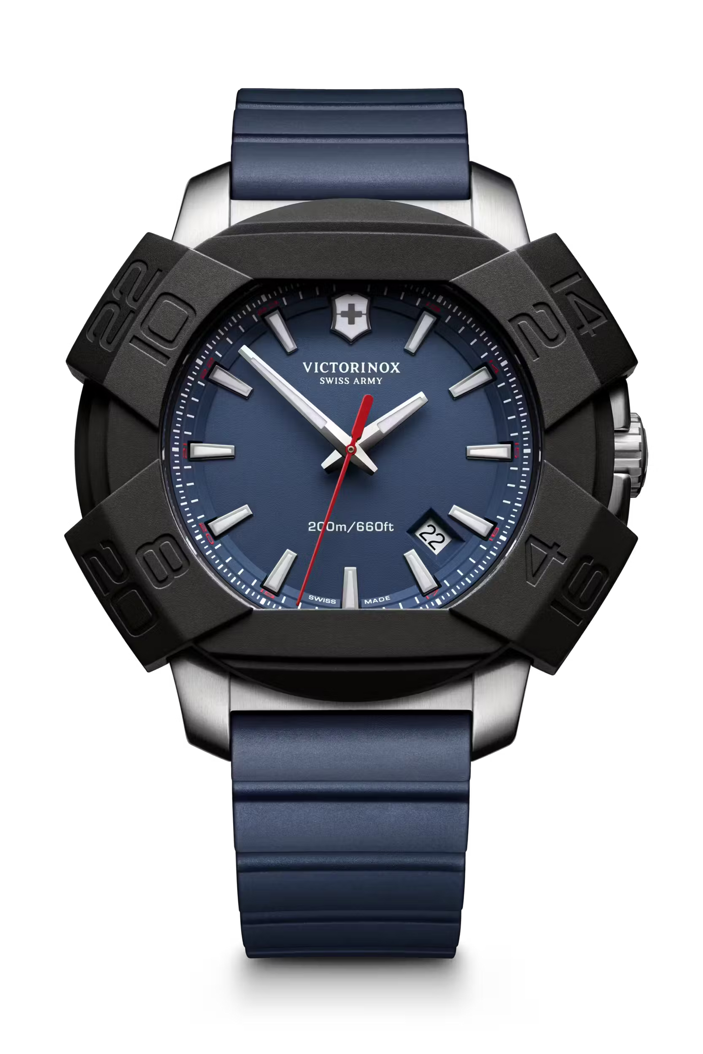 Victorinox Swiss Army INOX Blue Dial Blue Rubber Men's Watch 241688.1