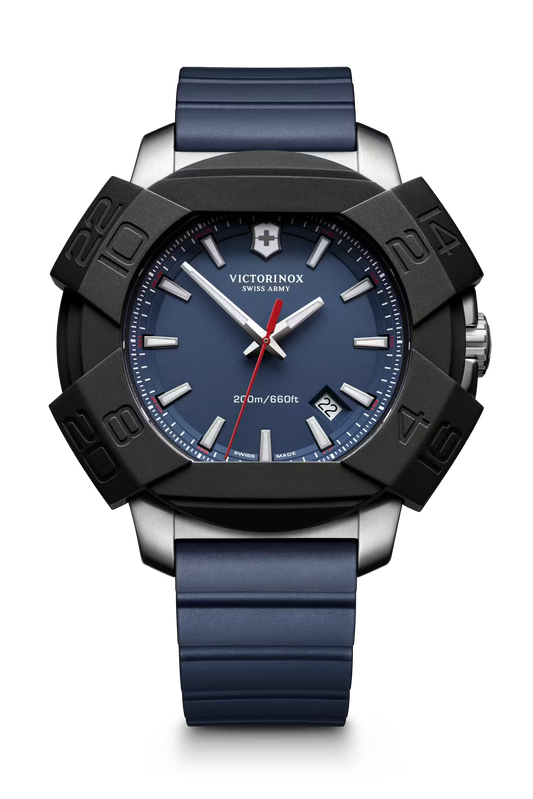 Victorinox Swiss Army INOX Blue Dial Blue Rubber Men's Watch 241688.1