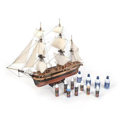 OcCre 90532 paint set for HMS Erebus 12009 wooden ship model with paints, wood dyes and satin varnish