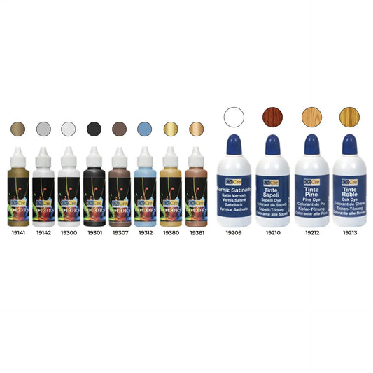 OcCre 90532 HMS Erebus paint colors with 8 paints, 3 wood dyes and satin varnish