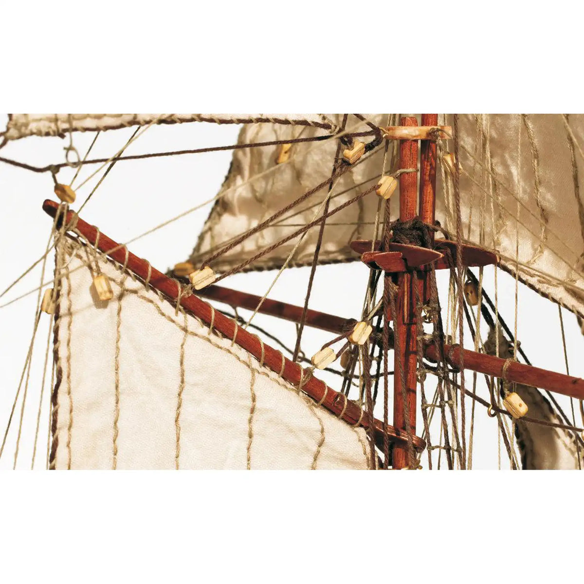 OcCre Albatros wooden ship model rigging and sails detail