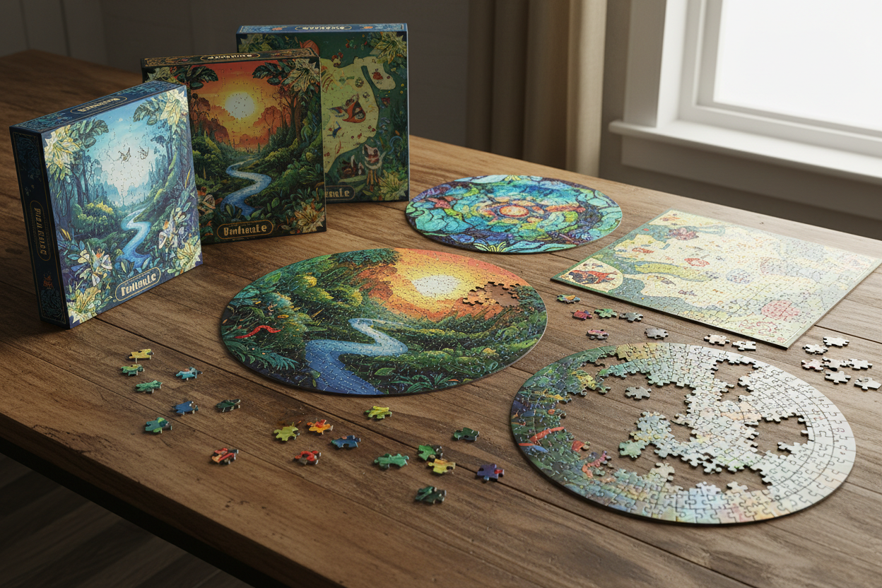 puzzles in a table