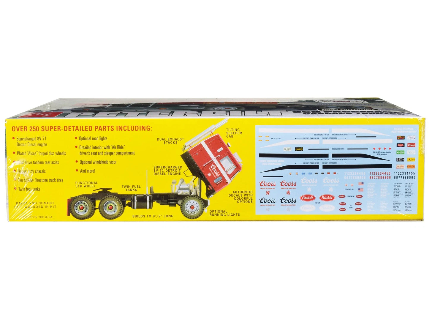 AMT Peterbilt 352 Pacemaker Cab Over Engine "Coors" Plastic Model Kit 1:25 Scale